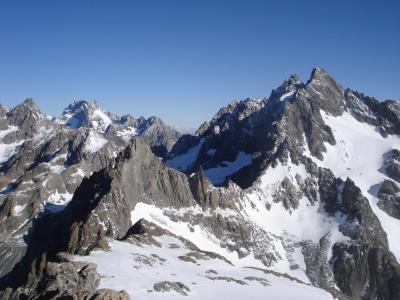 La Meije et les Agneaux, depuis les Dômes du Monêtier