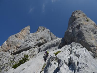 Dans la grande voie "Dzérat, Dzérat pas" (Aravis)